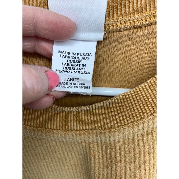 Maze GoldCrewneck Sweatshirt Big Flower  Print Size L - Picture 4 of 6